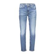 Slim Fit Gewassen Effect Blauwe Jeans Guess , Blue , Heren