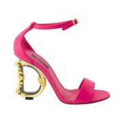 Barok Hoge Hak Sandalen Dolce & Gabbana , Pink , Dames