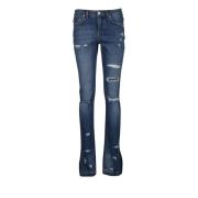 Boot-Cut Distressed Denim Jeans Dolce & Gabbana , Blue , Dames