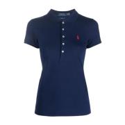 Donkerblauwe Polo Shirt Dames Casual Mode Ralph Lauren , Blue , Dames
