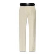 Linnen broek van Ferragamo Salvatore Ferragamo , Beige , Dames