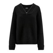 Elegant Alpaca Blend V-Neck Sweater Tom Ford , Black , Dames
