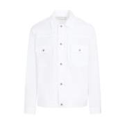 Witte Katoenen Blouson Jas Sacai , White , Heren