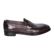 Bruine Leren Loafer Schoenen Officine Creative , Brown , Heren