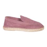 Roze Leren Espadrilles Slip On Model Lardini , Pink , Heren