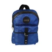 Pre-owned Leather backpacks Gucci Vintage , Blue , Dames