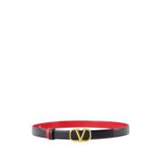 Omkeerbare VLogo Riem Valentino Garavani , Black , Dames