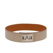 Pre-owned Leather belts Hermès Vintage , Gray , Dames