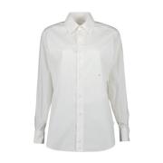 Klassieke Oversized Poplin Shirt Maison Margiela , White , Dames