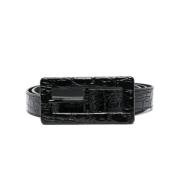 Trendy Leather Belt for Men Saint Laurent , Black , Dames