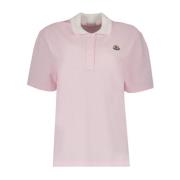 Klassieke Polo met Drukknoopsluiting Moncler , Pink , Dames