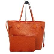 Pre-owned Leather totes Louis Vuitton Vintage , Orange , Dames