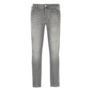 Grijze Katoenen Jeans met Leren Tab Entre amis , Gray , Heren