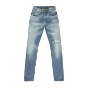 Slim Fit Denim Jeans Saint Laurent , Blue , Heren