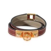 Pre-owned Fabric bracelets Hermès Vintage , Brown , Dames