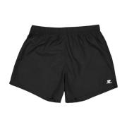 Nylon Straight Cut Shorts met Elastische Taille Courrèges , Black , He...