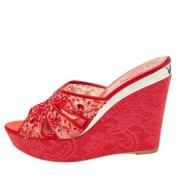 Pre-owned Mesh sandals René Caovilla Pre-owned , Red , Dames