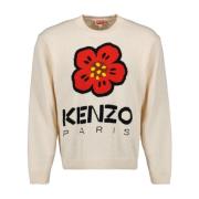 Boke Flower Ronde Hals Sweater Kenzo , White , Heren