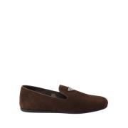 Suede Instappers Prada , Brown , Heren