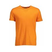 Geborduurd Linnen T-shirt Gant , Orange , Heren