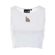 LA Dodgers MLB Lifestyle Crop Top New Era , White , Dames