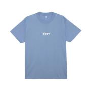 Logo T-shirt, Casual Stijl Obey , Blue , Heren