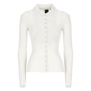 Witte Lurex Shirt met Kraag Pinko , White , Dames