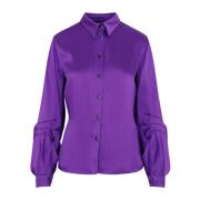 Paarse Ballonmouw Shirt Tom Ford , Purple , Dames
