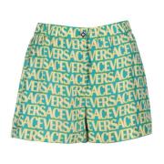 Zijden Zwembroek Metalen Medusa Afwerking Versace , Multicolor , Dames