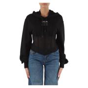 Katoenen sweatshirt met bustierinzetstuk Versace Jeans Couture , Black...