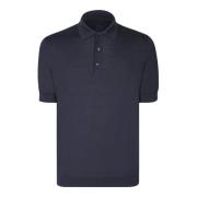 Blauw Katoenen Poloshirt Korte Mouw Lardini , Blue , Heren