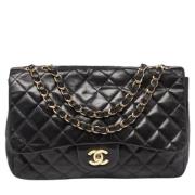 Pre-owned Leather chanel-bags Chanel Vintage , Black , Dames