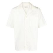 Witte Katoenen Box-Pleat Shirt Henrik Vibskov , White , Heren