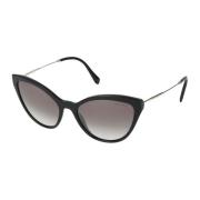 Stijlvolle zonnebril 03Us Miu Miu , Black , Dames