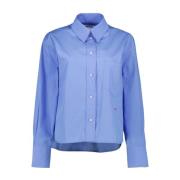 Korte Mouw Overhemd Victoria Beckham , Blue , Dames