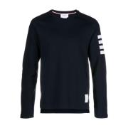 Blauwe Sweater met 4-Bar Streep Thom Browne , Blue , Heren