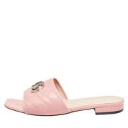 Pre-owned Leather sandals Gucci Vintage , Pink , Dames