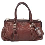 Pre-owned Leather prada-bags Prada Vintage , Brown , Dames