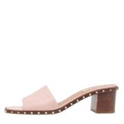 Pre-owned Leather sandals Valentino Vintage , Pink , Dames