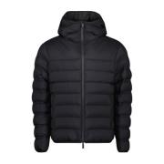 Gewatteerde capuchonjas Moncler , Black , Heren