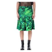 Bladprint Bermuda Shorts Comme des Garçons , Multicolor , Heren