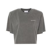 Grijze Maxi Tee Crop T-shirt Halfboy , Gray , Dames