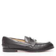 Pre-owned Leather flats Christian Louboutin Pre-owned , Black , Dames