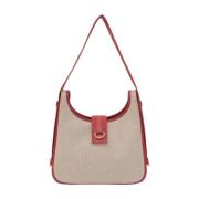 Pre-owned Leather shoulder-bags Hermès Vintage , White , Dames