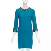 Pre-owned Silk dresses Gucci Vintage , Blue , Dames
