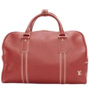 Pre-owned Leather handbags Louis Vuitton Vintage , Red , Dames