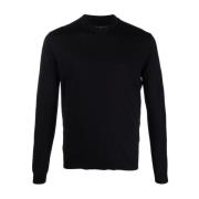 Crewneck Pullover Sweater Low Brand , Black , Heren