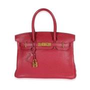 Pre-owned Leather handbags Hermès Vintage , Red , Dames