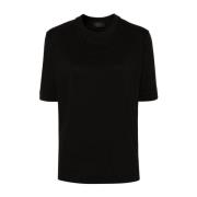 Zwarte T-shirts en Polos met Logo Moncler , Black , Dames