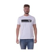 Casual Sweatshirt voor Mannen Emporio Armani EA7 , White , Heren